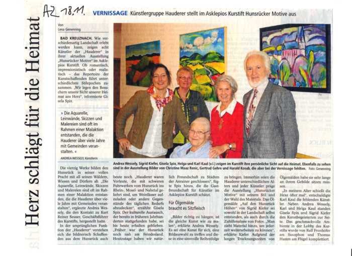 Ausstellung im Kurstift Bad Kreuznach